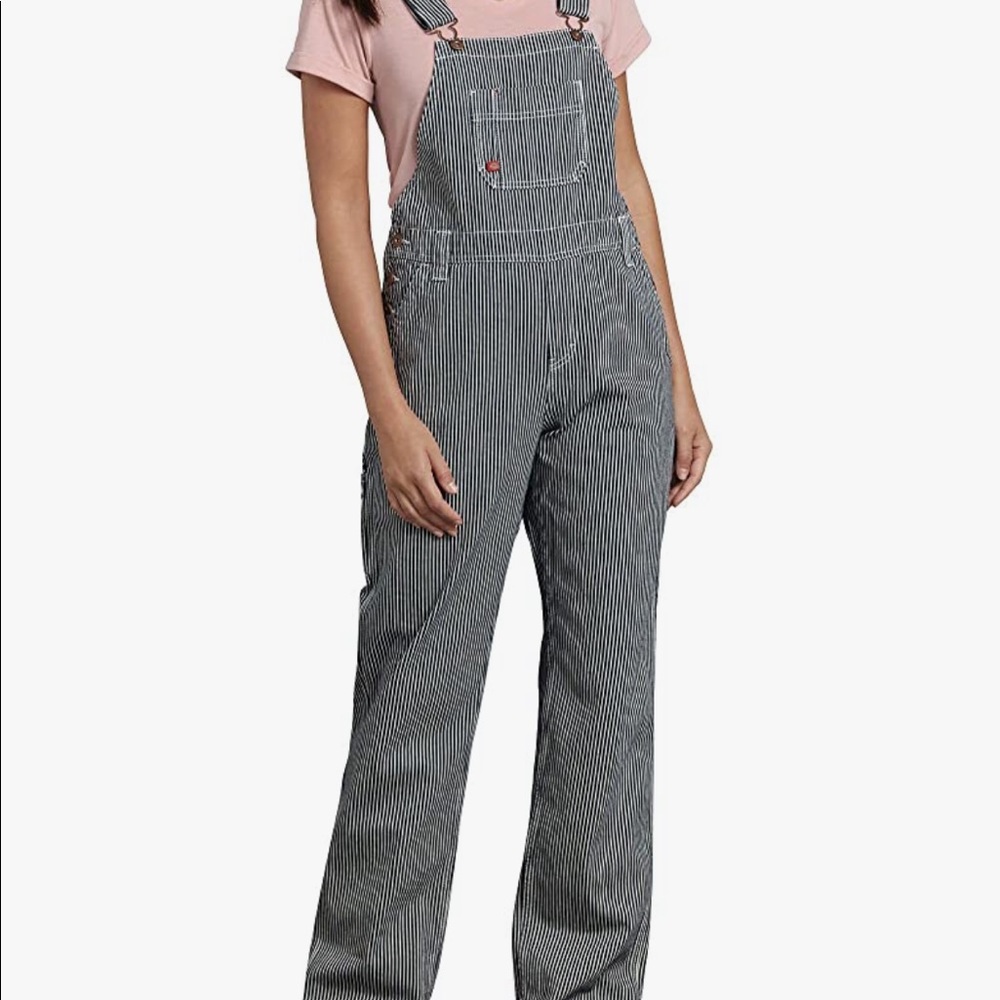 Dickies Railroad Stripe Overalls Sz XXL